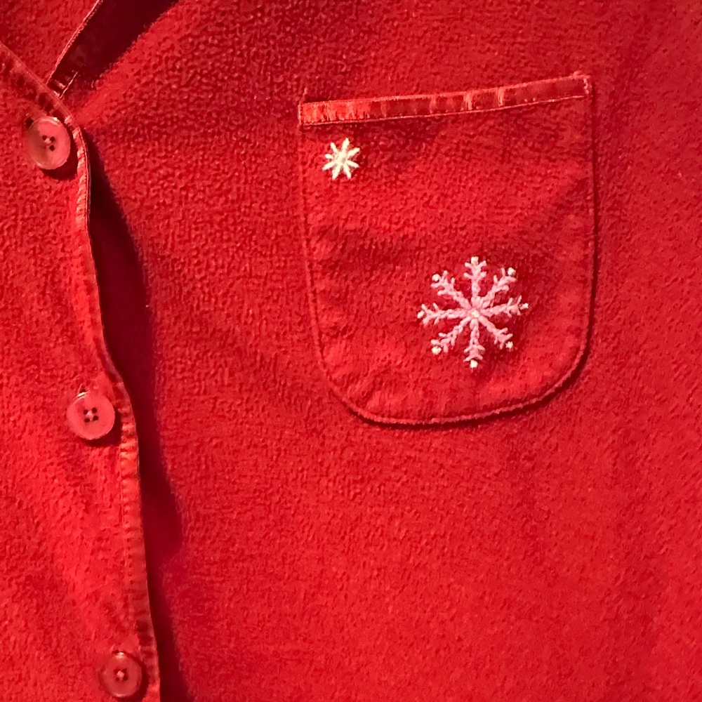 GAP Red Pajama Set with Snowflake Pattern - Picture 3 of 6